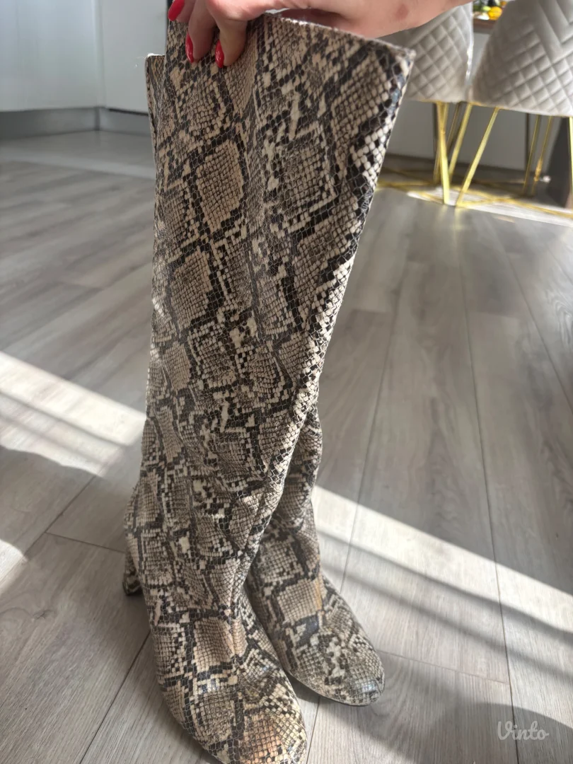 ZARA duboke čizme | Snake Print