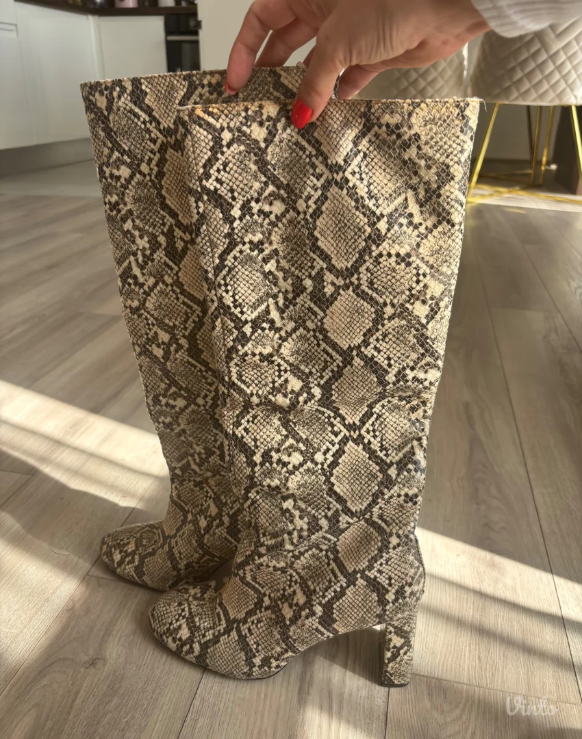 ZARA duboke čizme | Snake Print