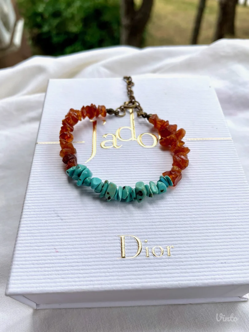 Narukvica ćilibar tirkiz