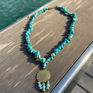 Ogrlica od tirkiza i zlatnog hematita