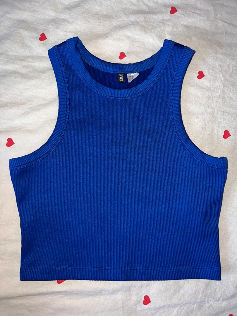 Divided plavi crop top