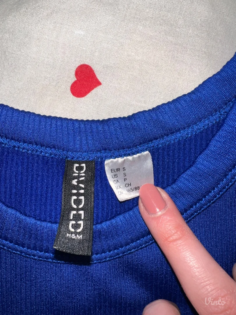 Divided plavi crop top