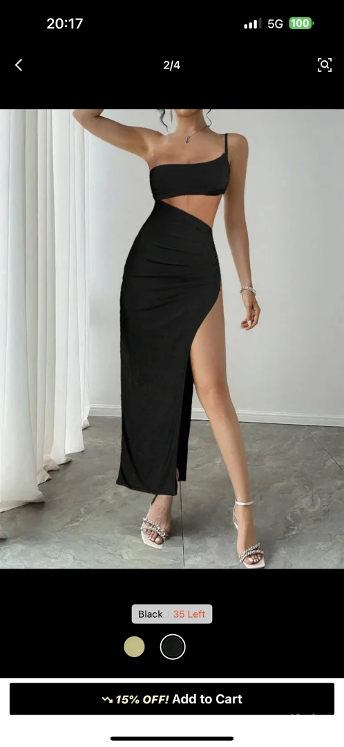 Nova crna seksi haljina