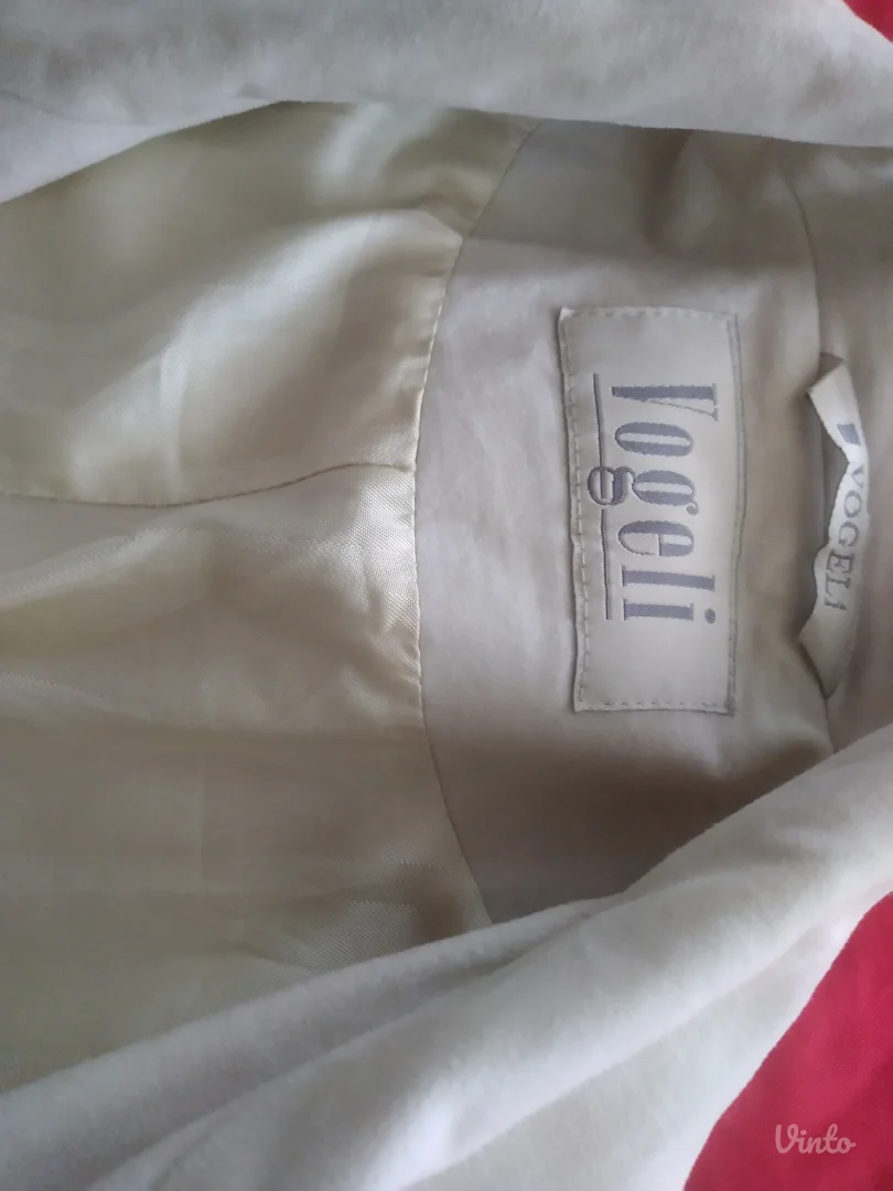 S velicina beli Vogeli kaput sa kaisem