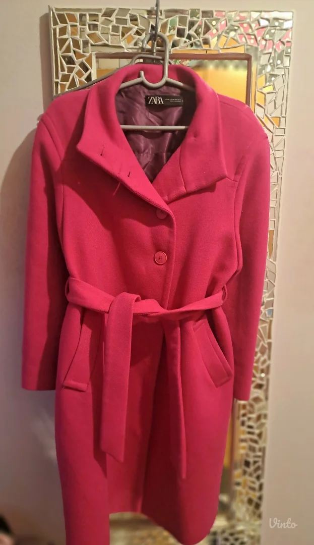 Zara roze/ciklama kaput XL