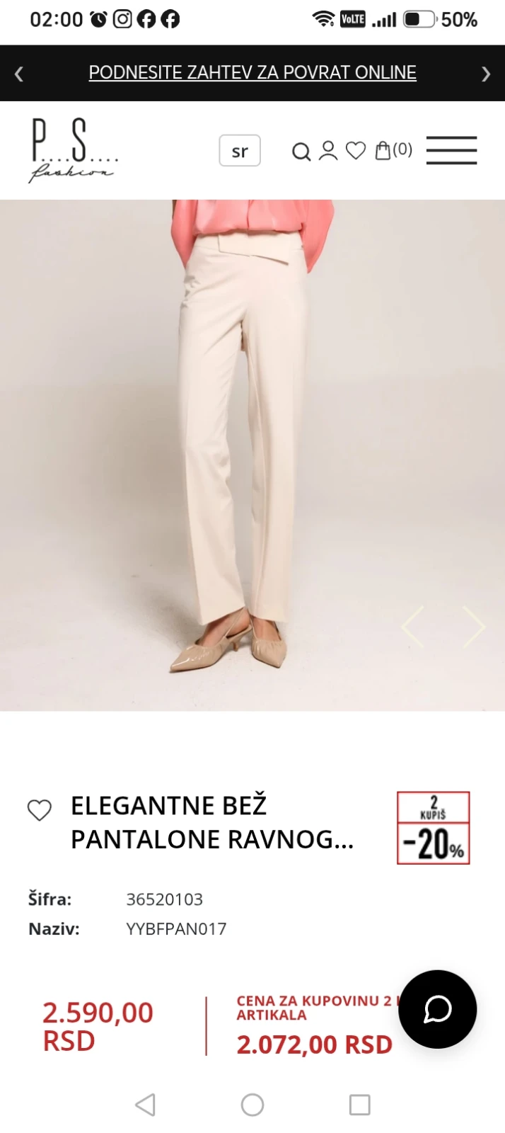PS pantalone Nove