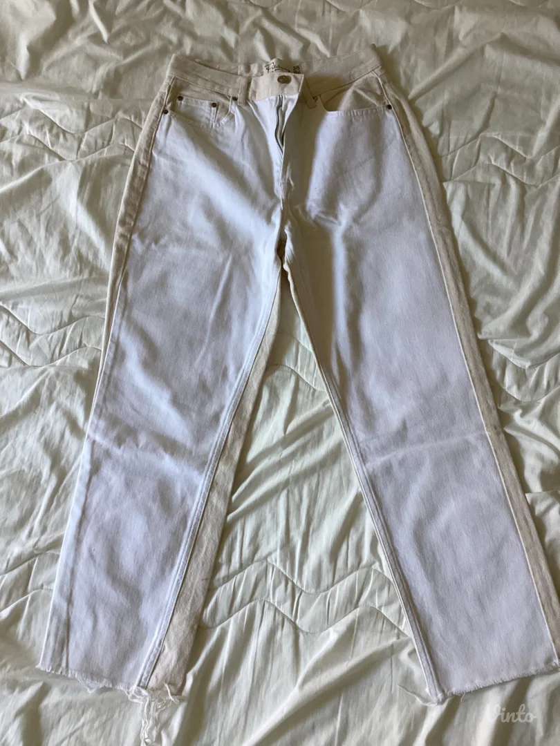 Stradivarius patchwork nove dvobojne farmerke