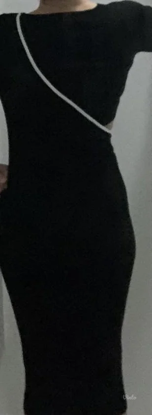 ZARA crna duga uska haljina