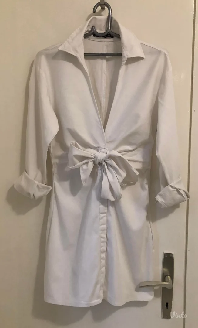ZARA bela elegantna duga košulja / haljina