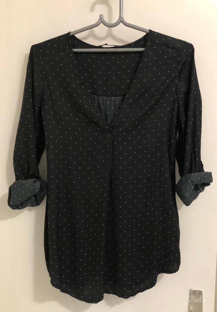Stradivarius crna košulja (bluza)