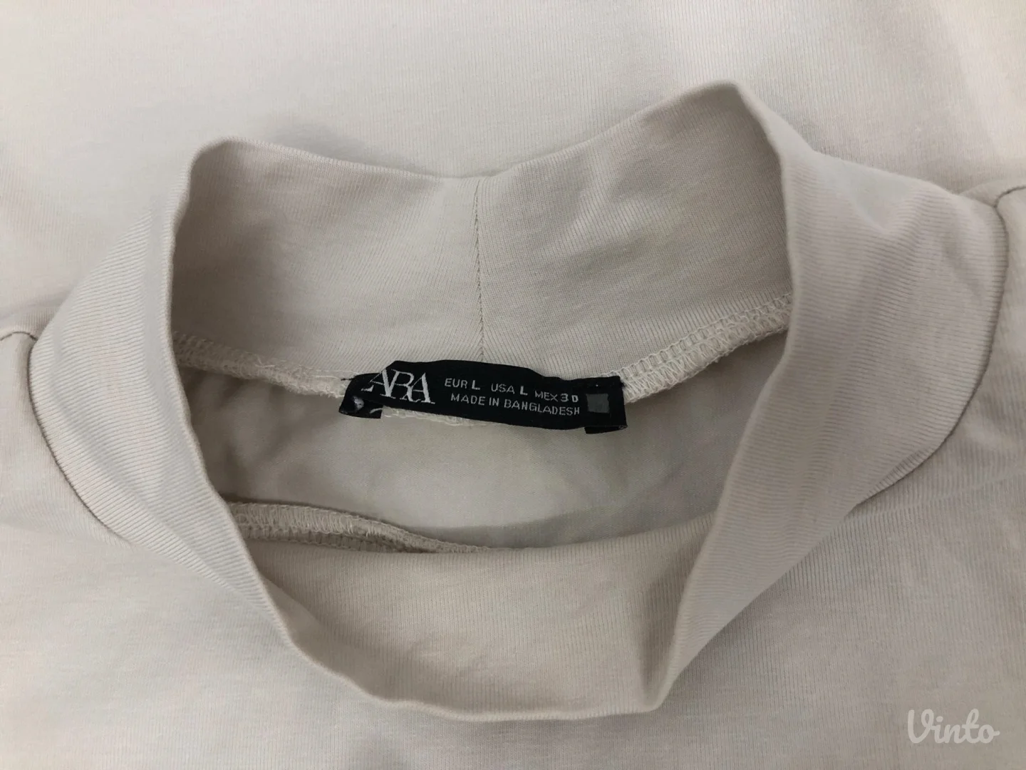 ZARA bež crop majica / polurolka