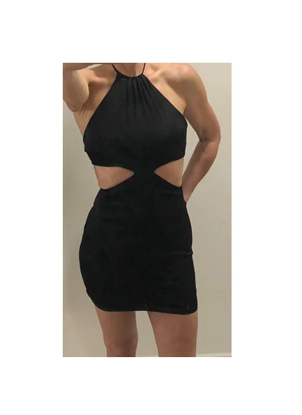 Bershka crna mini haljina