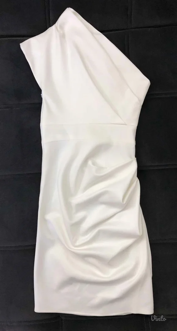 Diline bela haljina na jedno rame