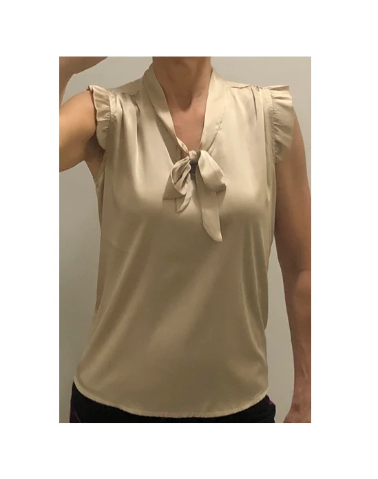 Satenska bluza bez rukava