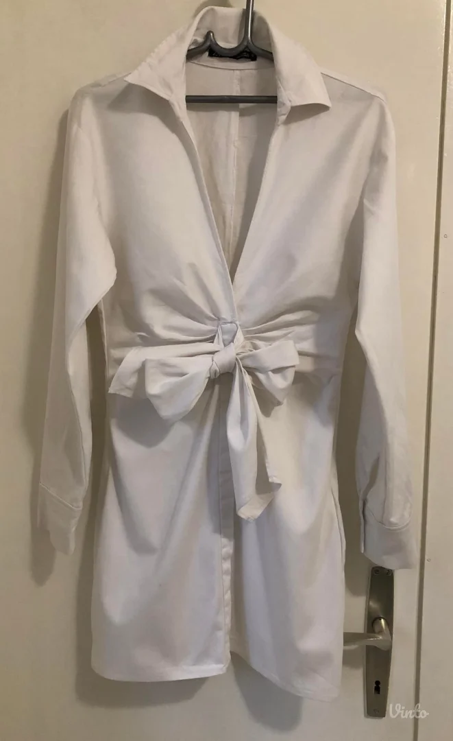 ZARA bela elegantna duga košulja / haljina