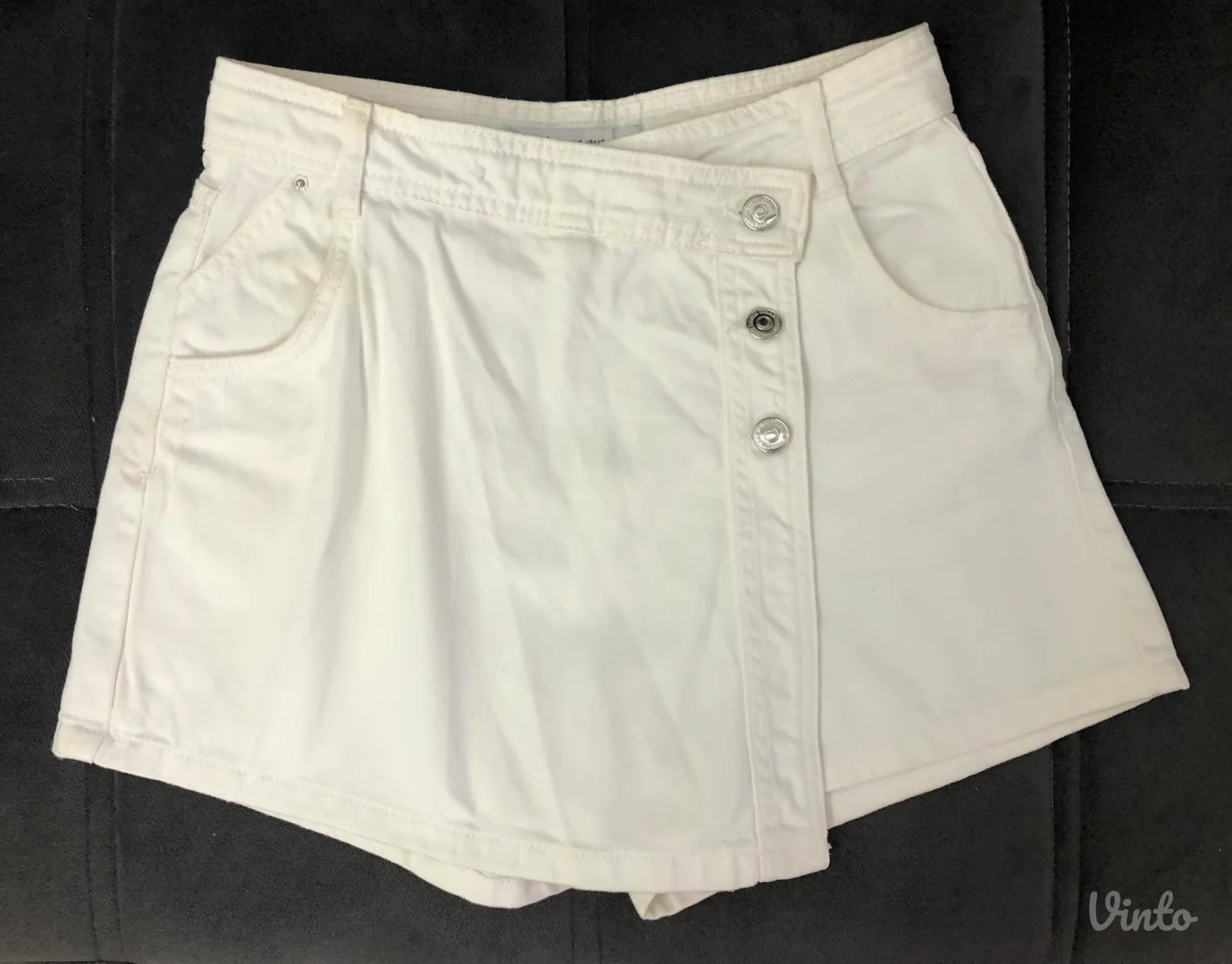 ZARA beli teksas šorts / suknja
