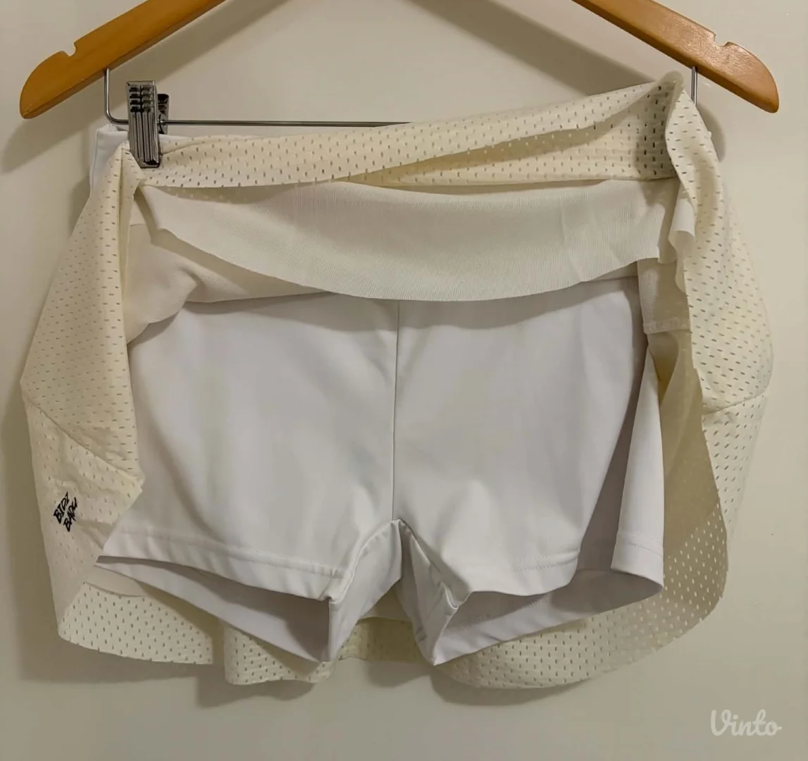 Suknjica za tenis sa šortsem (bela / krem)
