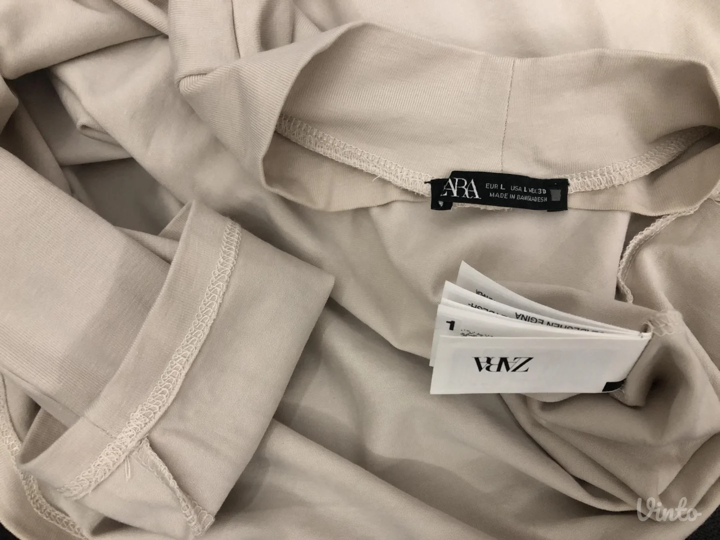 ZARA bež crop majica / polurolka