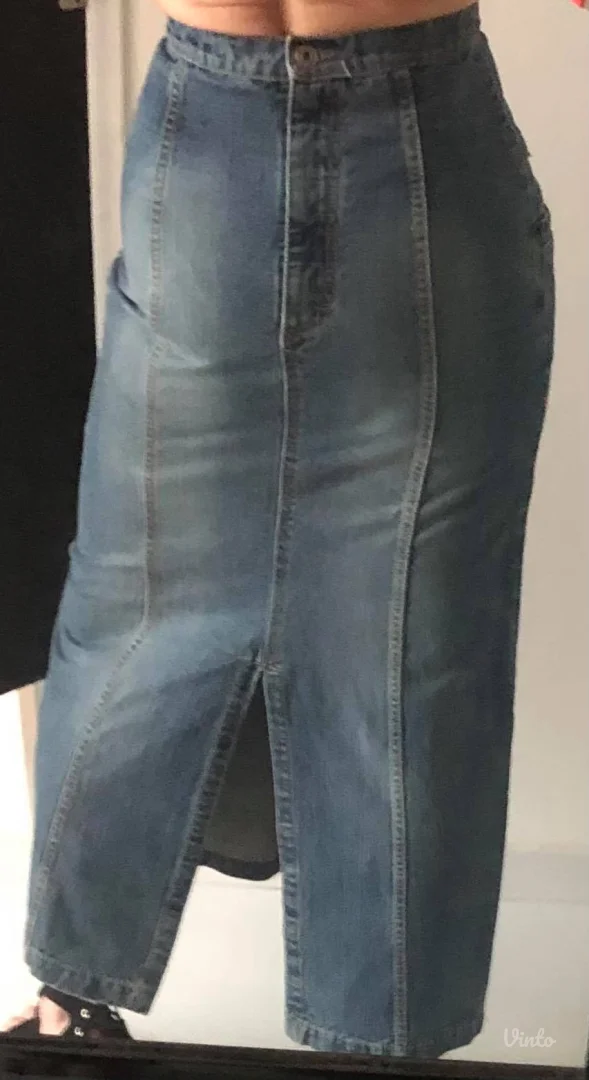 "Passage" teksas duga suknja (100% pamuk)