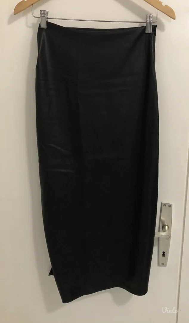 ZARA “kožna” suknja sa šlicem