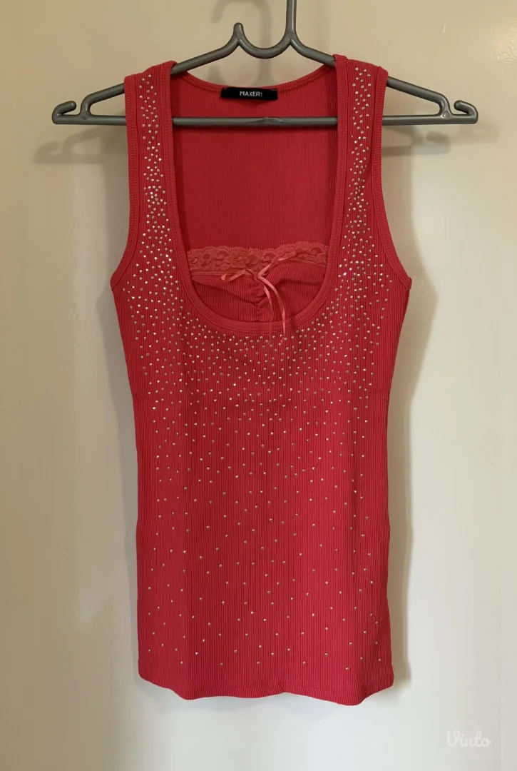 Majica sa biserima bez rukava (+ poklon)