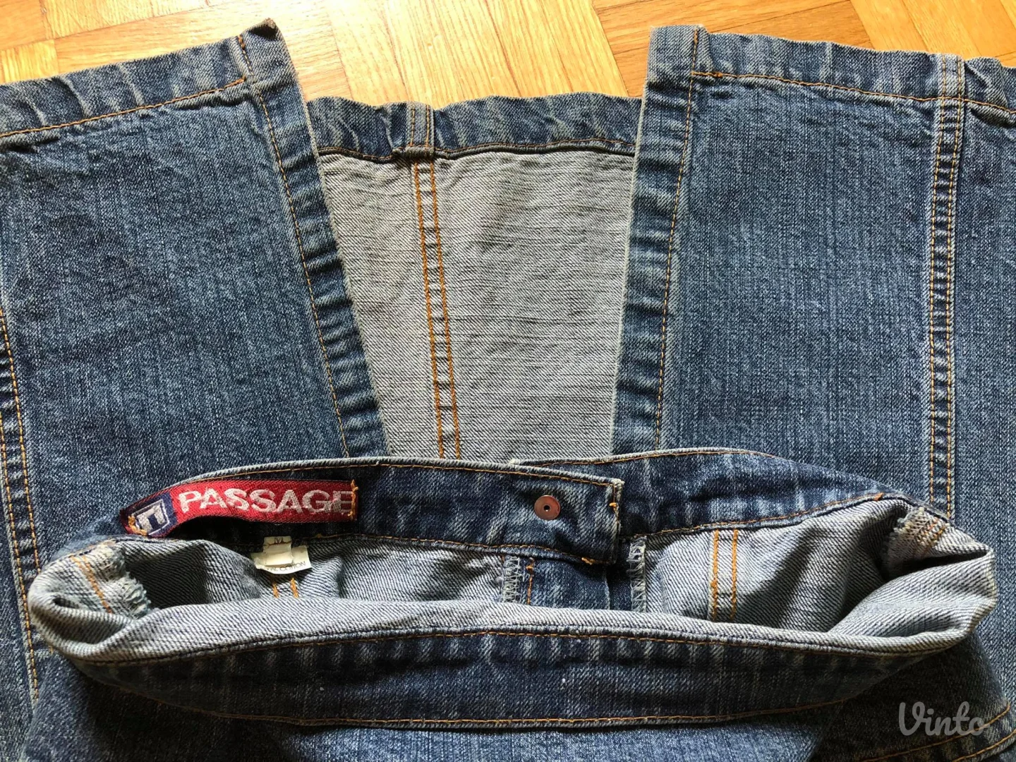 "Passage" teksas duga suknja (100% pamuk)