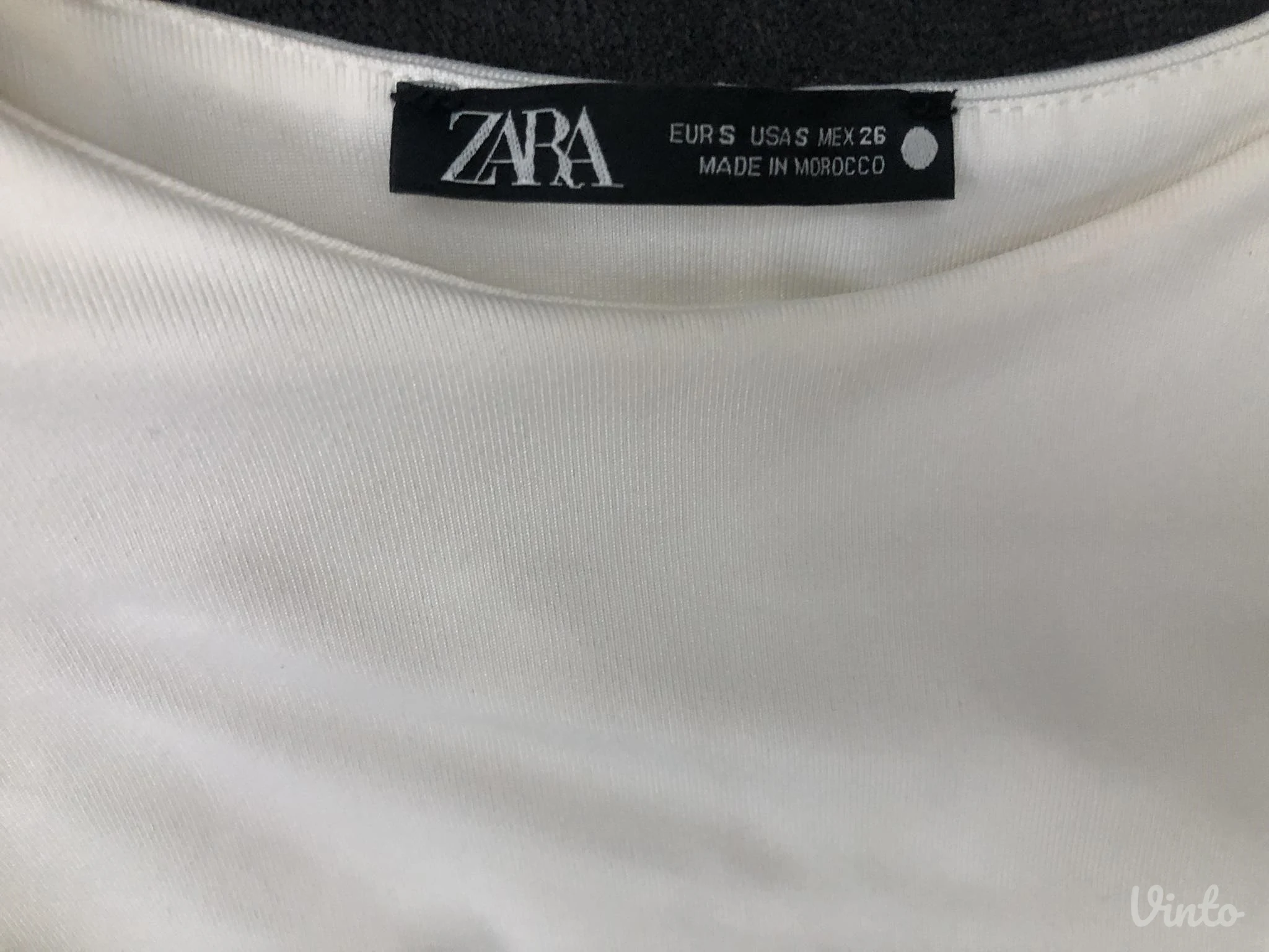 ZARA bela bodi majica sa naramenicama