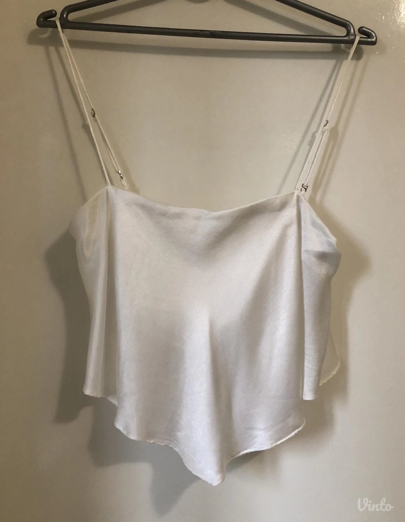 ZARA crop majica na bretele (satenska)