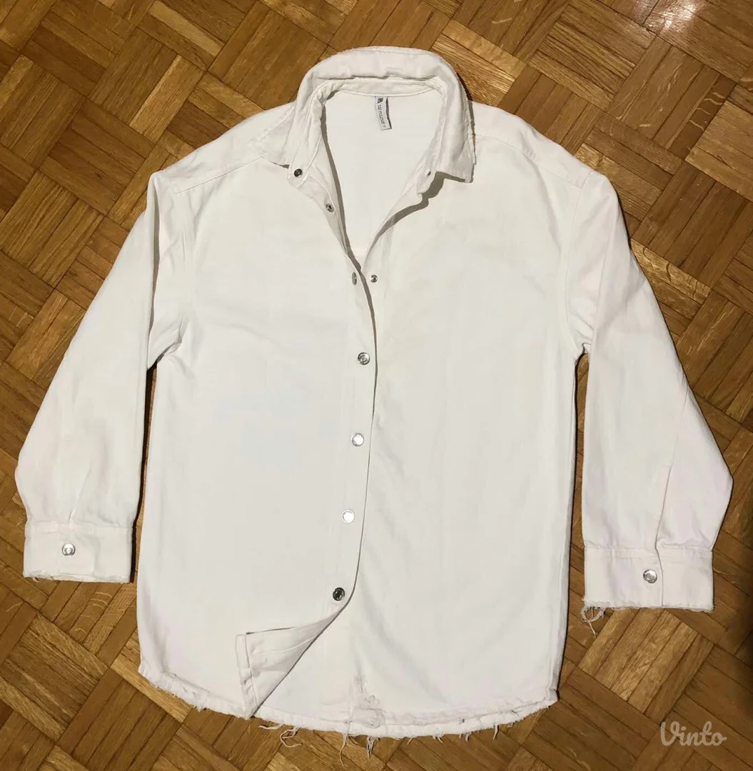 ZARA velika bela teksas košulja (oversize)