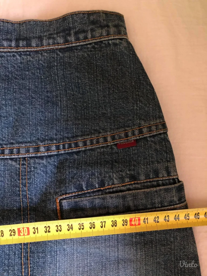 "Passage" teksas duga suknja (100% pamuk)