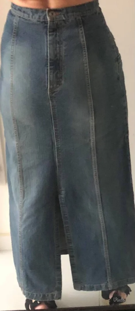 "Passage" teksas duga suknja (100% pamuk)