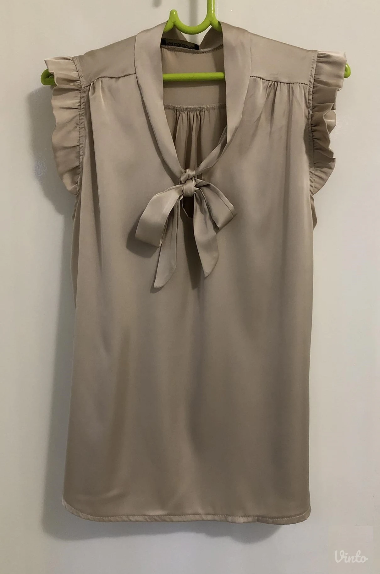 Satenska bluza bez rukava