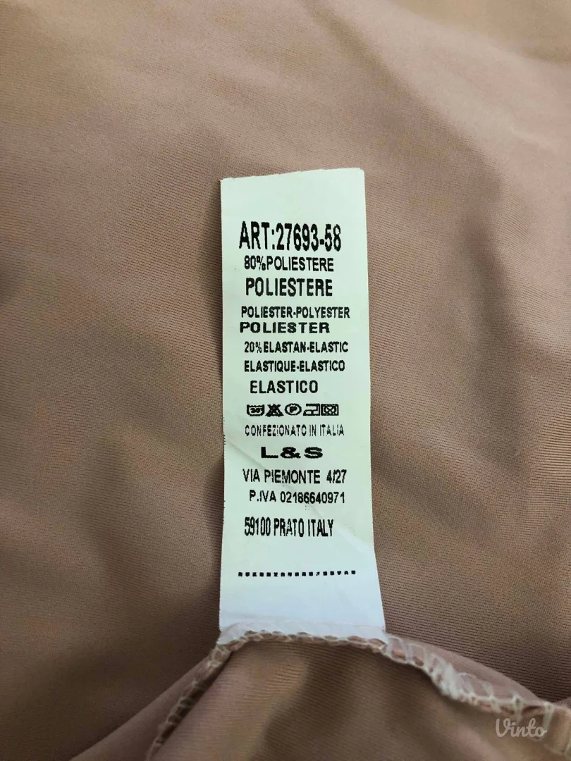 Roza elegantna haljina bez leđa