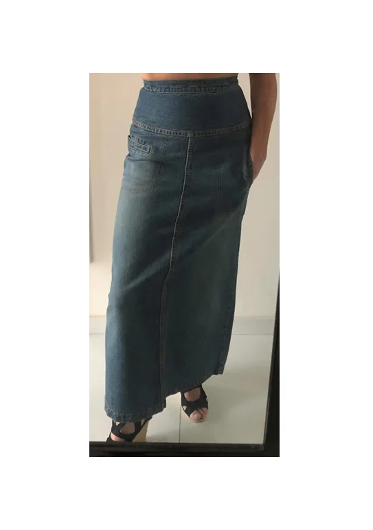 "Passage" teksas duga suknja (100% pamuk)