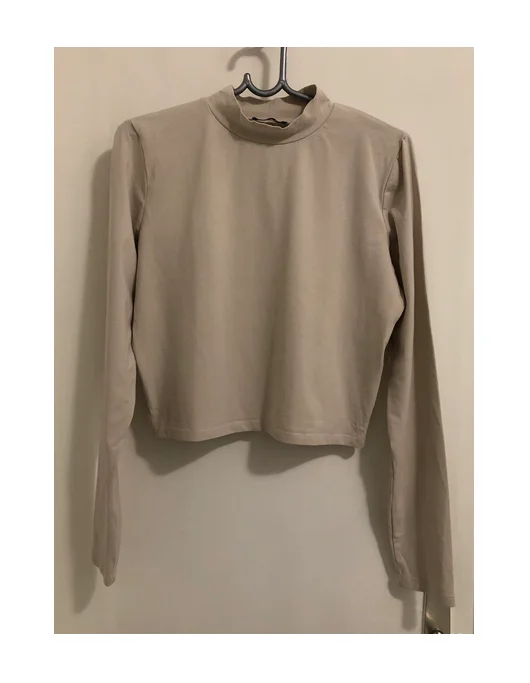 ZARA bež crop majica / polurolka