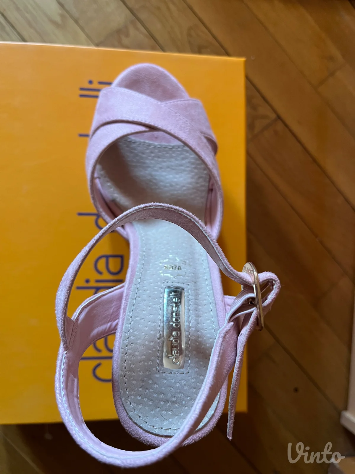 Roze sandale na stiklu, br 38