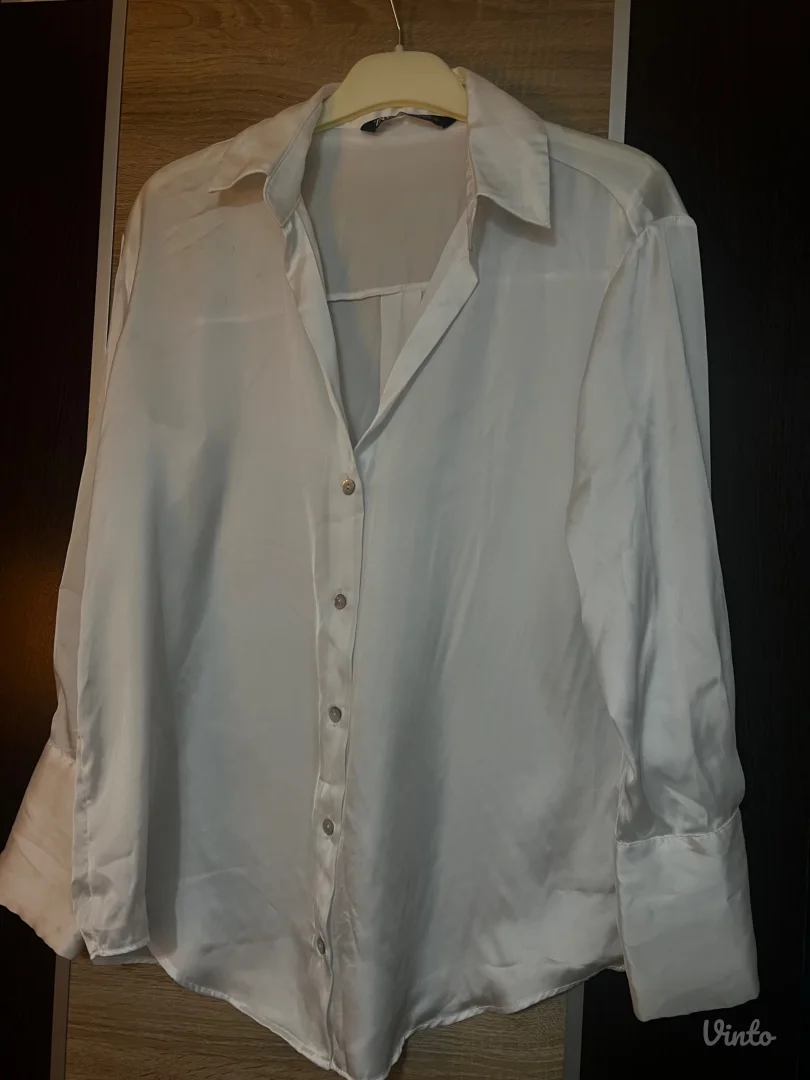 Zara svilena bela košulja