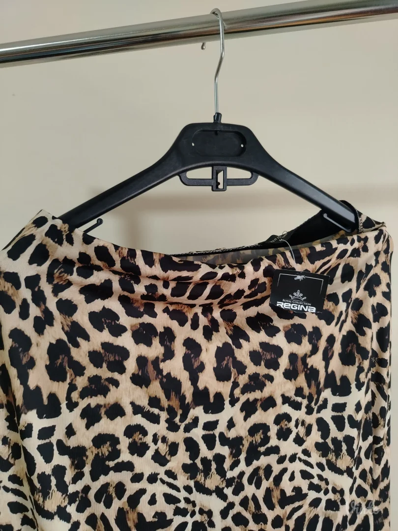 MAXI USKA SUKNJA SA LEOPARD PRINTOM