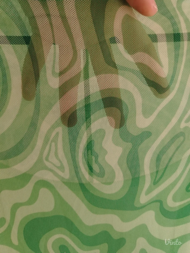 ZELENA MIDI HALJINA SA APSTRAKTNIM PRINTOM