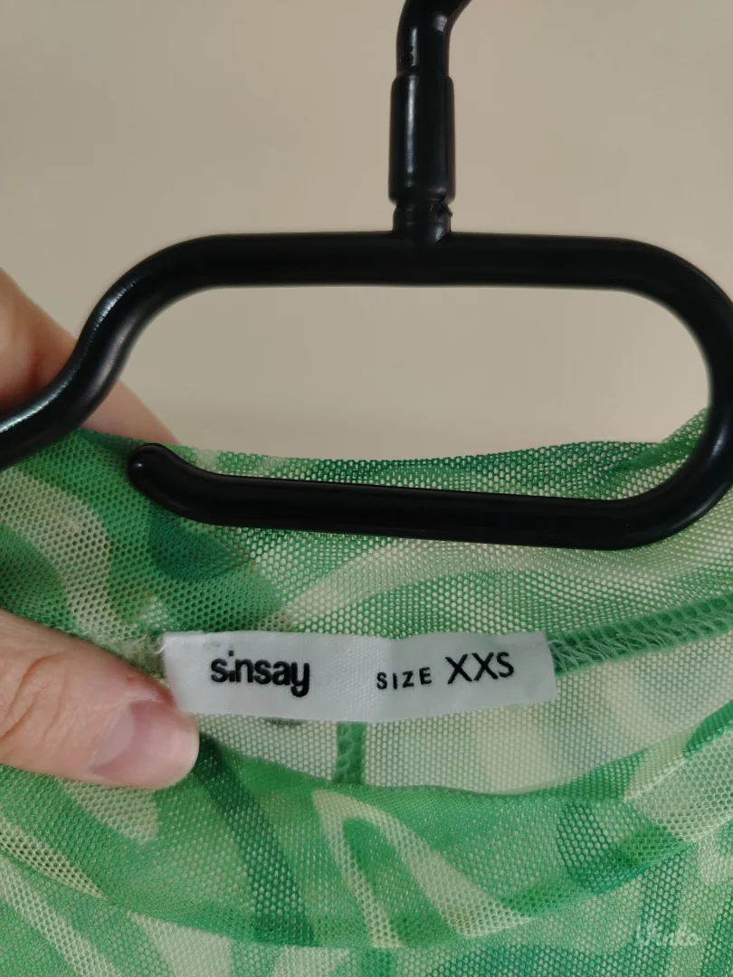 ZELENA MIDI HALJINA SA APSTRAKTNIM PRINTOM