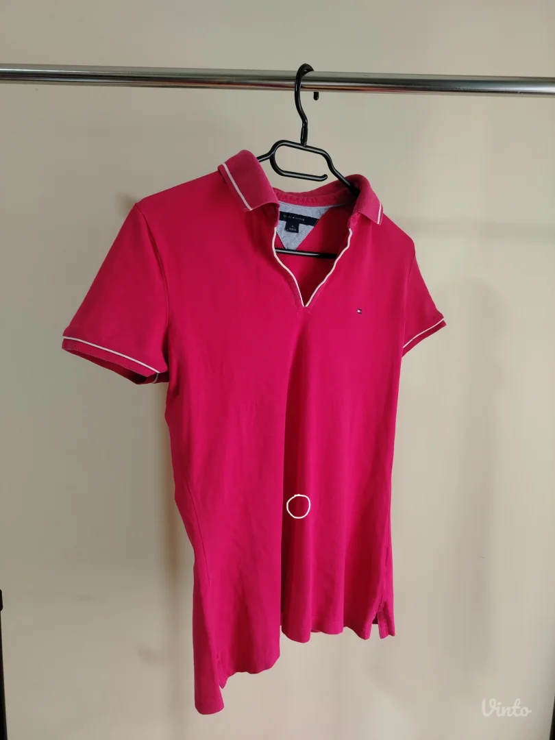 TOMMY HILFIGER PINK MAJICA SA KRAGNICAMA