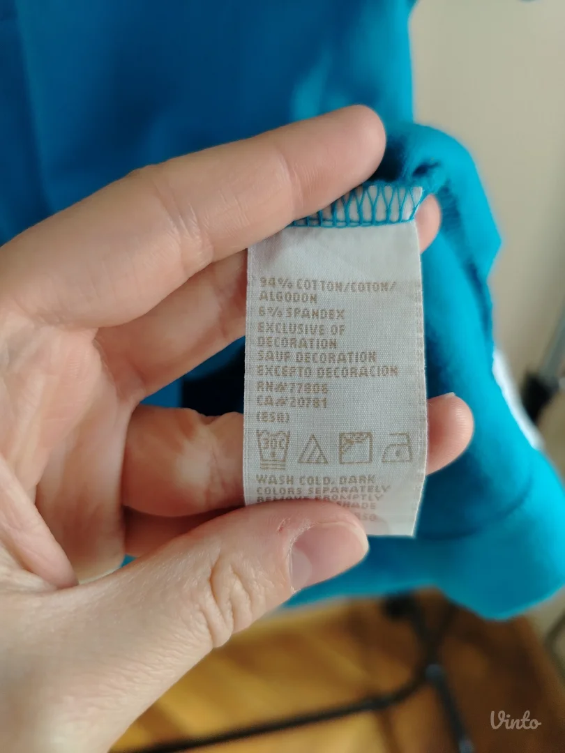 TOMMY HILFIGER PLAVA MAJICA SA KRAGNICAMA