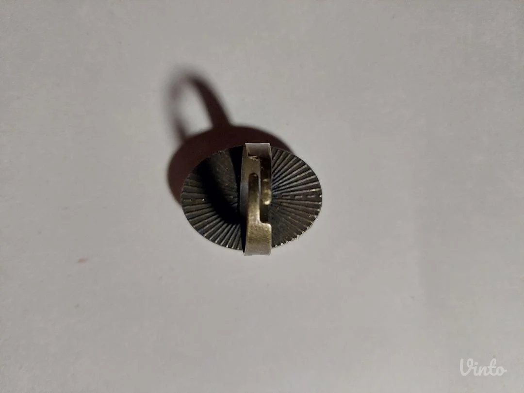 Podesivi prsten zlatni hematit