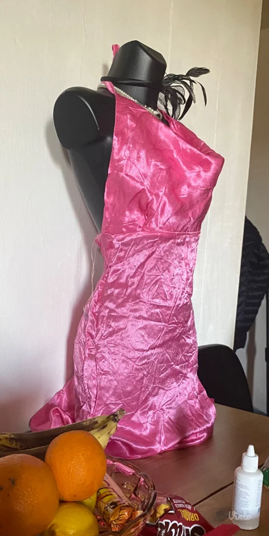 Haljina pink saten