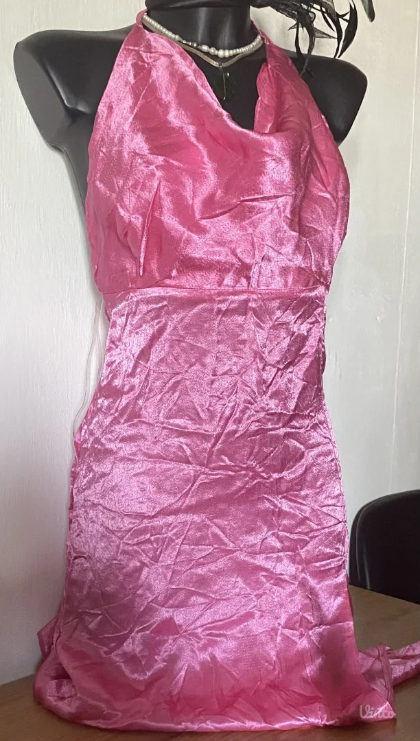Haljina pink saten