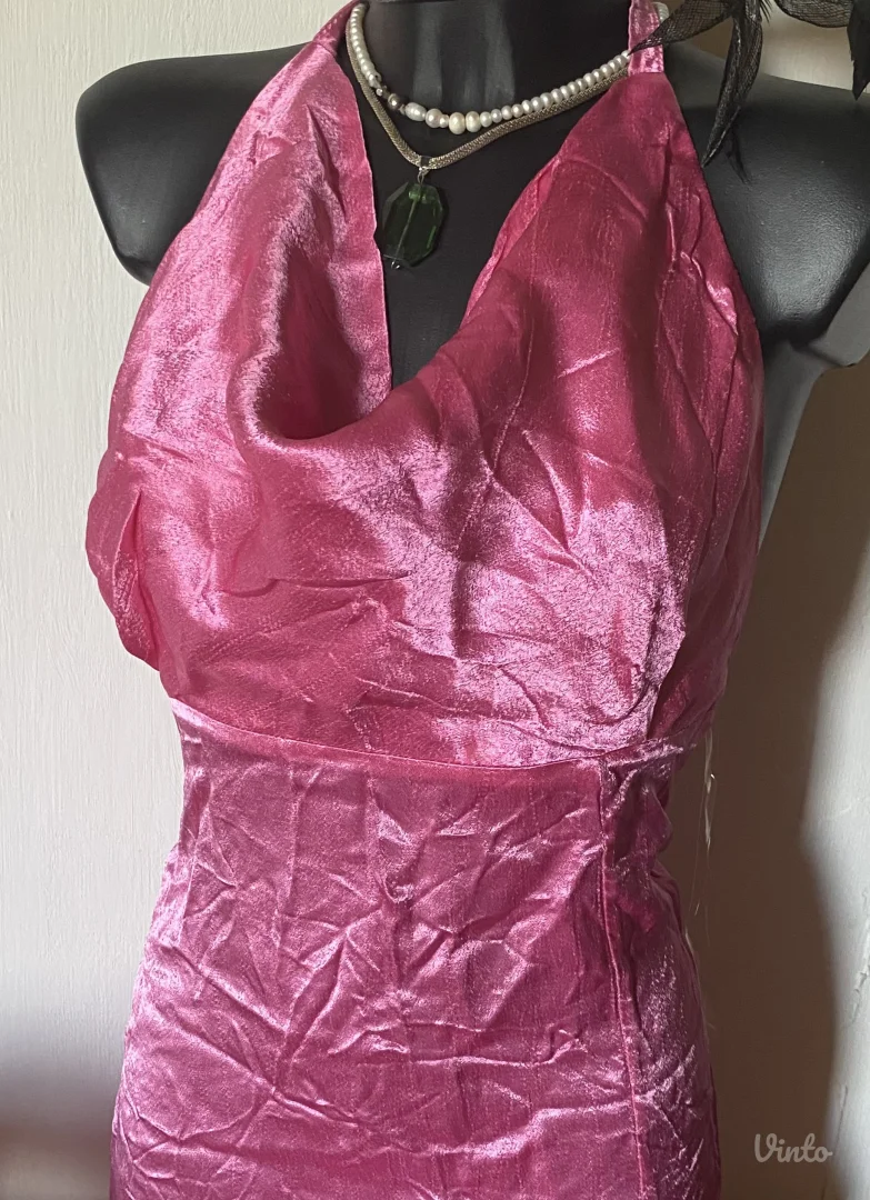 Haljina pink saten