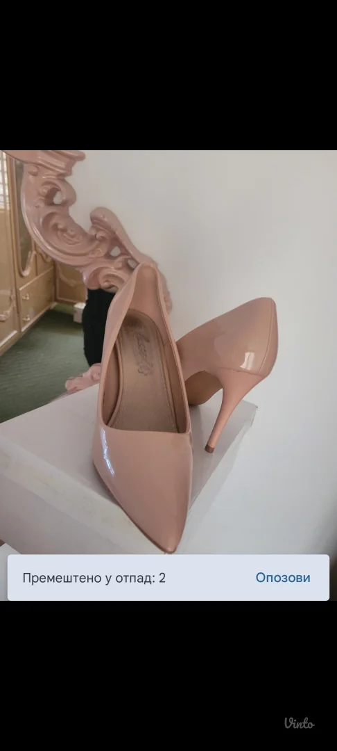 Bebi roze Salonke Kožne