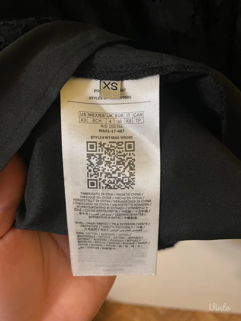 GUESS crna čipkana haljina NOVO