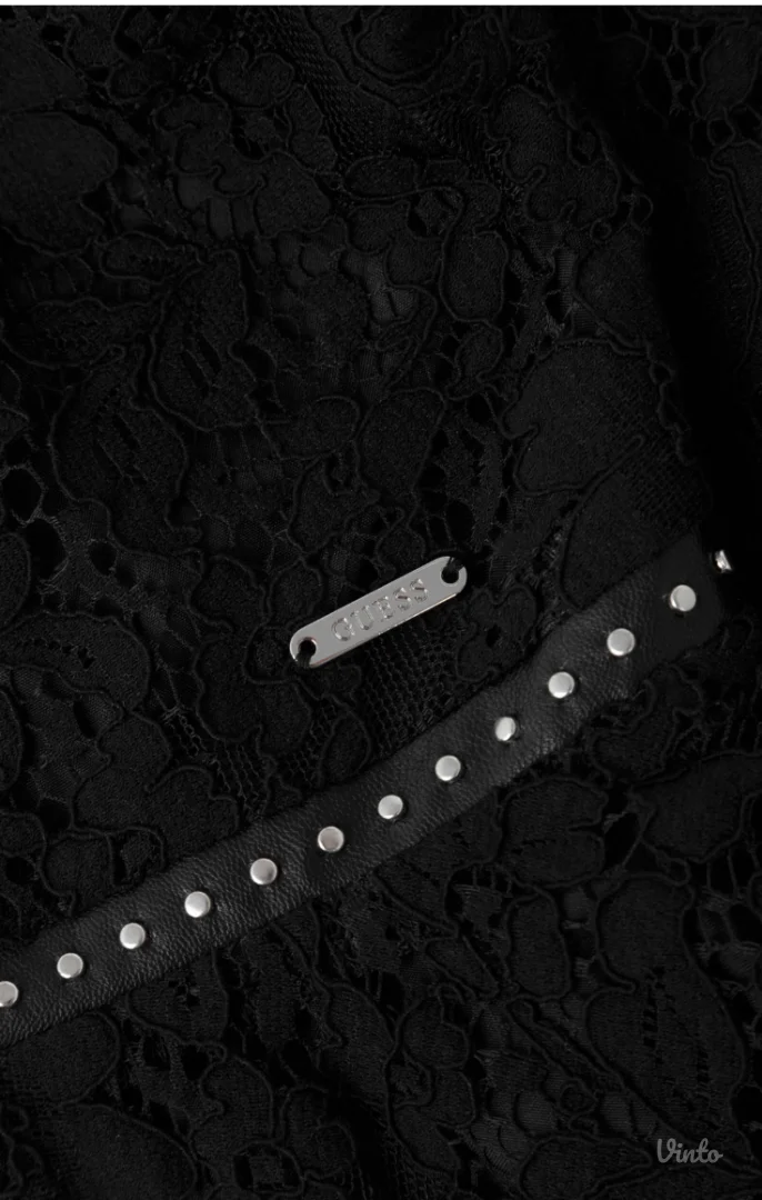 GUESS crna čipkana haljina NOVO