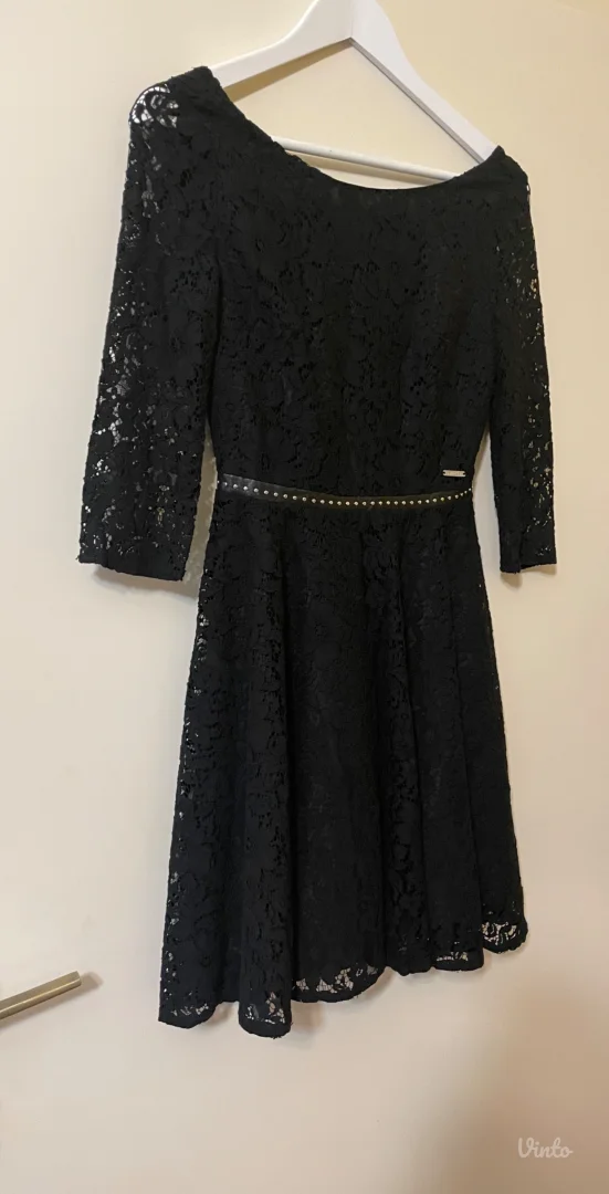 GUESS crna čipkana haljina NOVO